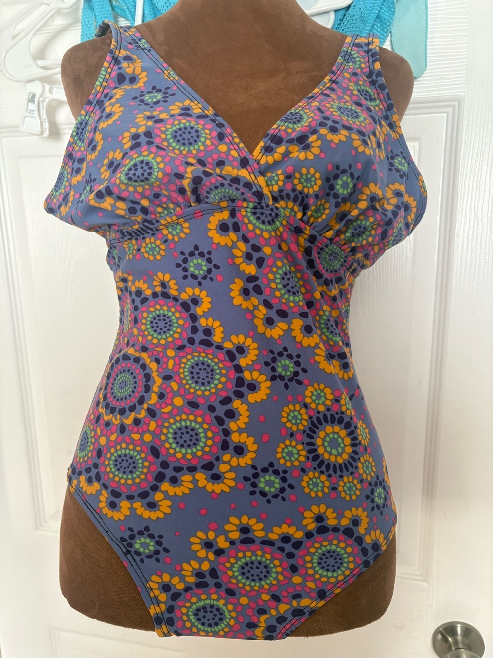 Islander Multicolor Polka Dot Fabric with Floral Accents